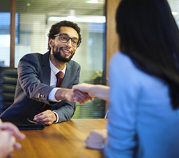 Sales agreement handshake