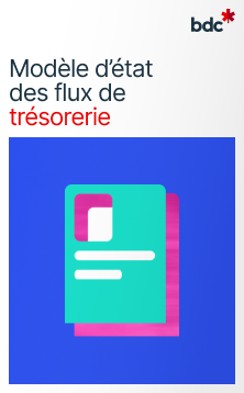  Illustration d'un document papier aux couleurs vives avec texte Modèle d'État des flux de trésorerie