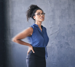 Woman entrepreneur visiting new commercial space