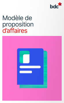 Illustration d'un document papier aux couleurs vives avec texte Modèle de proposition d'affaires