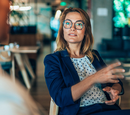 Woman professional in discussion