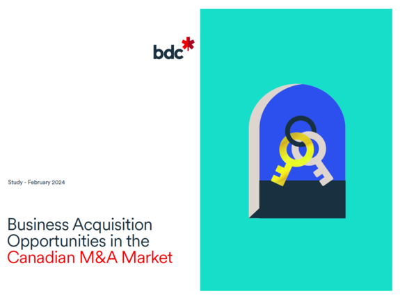 Cover from Study on the business acquisition opportunities in the canadian merger and acquisition market