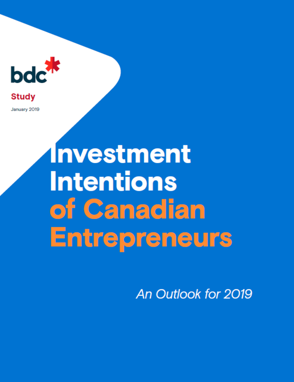 Investment Intentions of Canadian Entrepreneurs: An Outlook for 2019