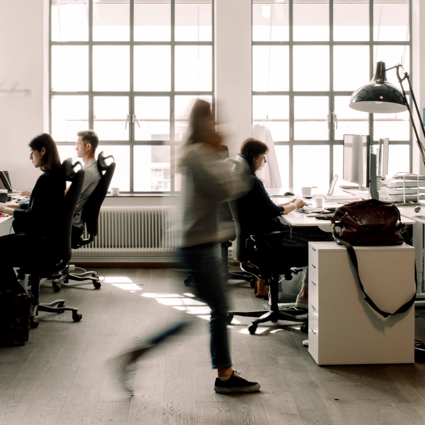 Professional coworkers working in office