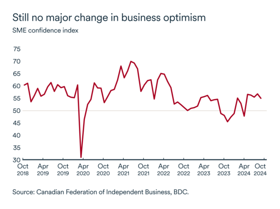 MEL October 2024 graph: SME confidence index