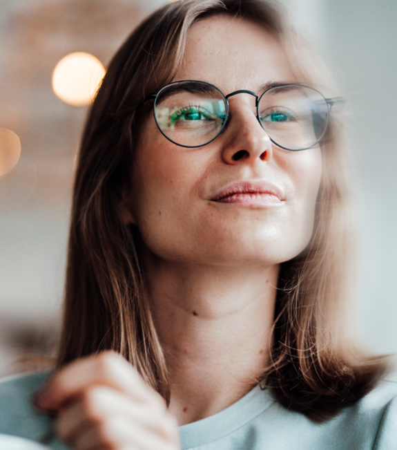 person with glasses